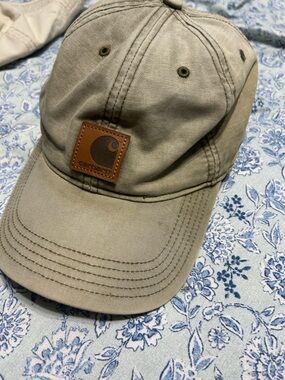 Carhartt Men's Odessa Cap 💯 Cotton canvas leather logo hat